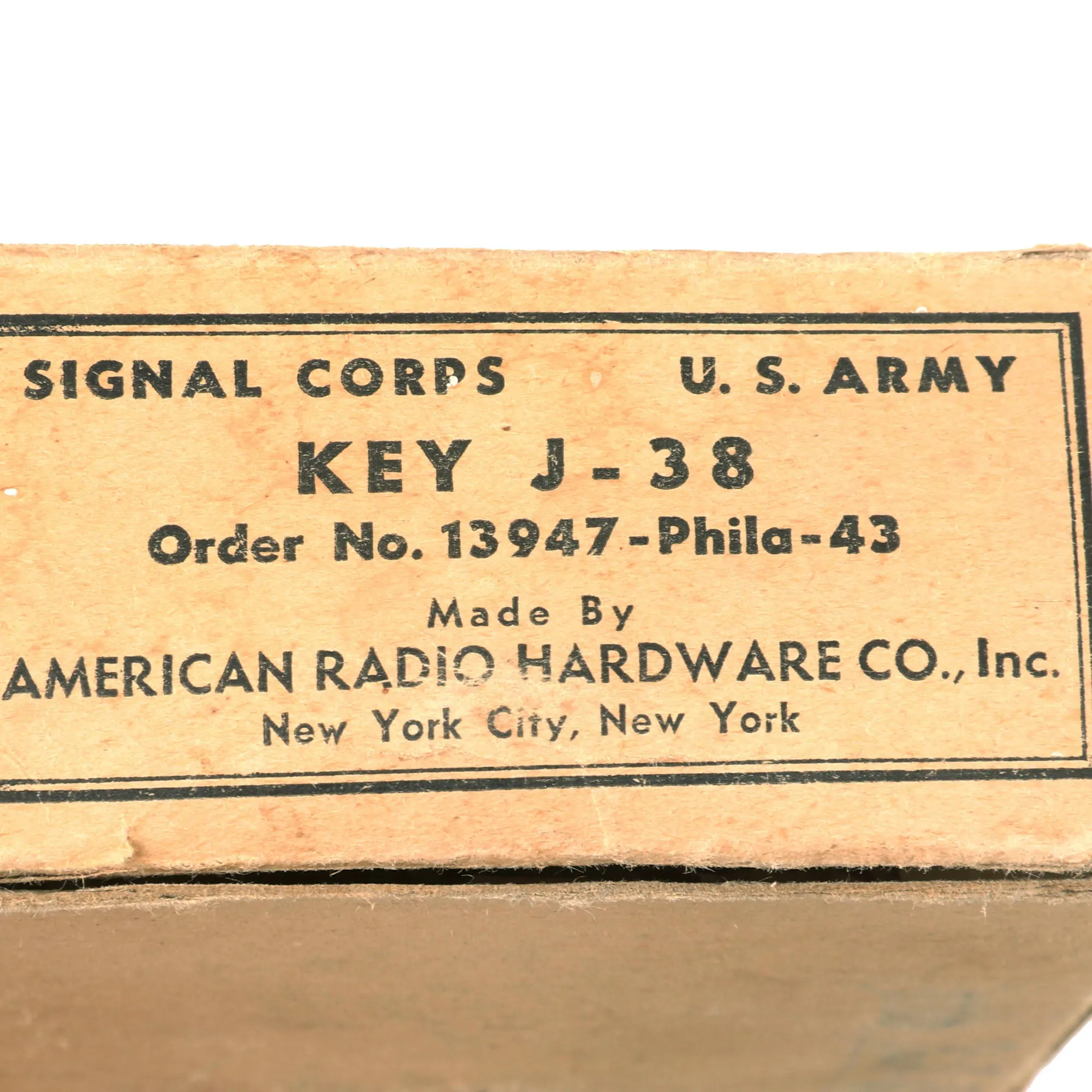 Original U.S. WWII Army Signal Corps Telegraph Key in Box - Unissued