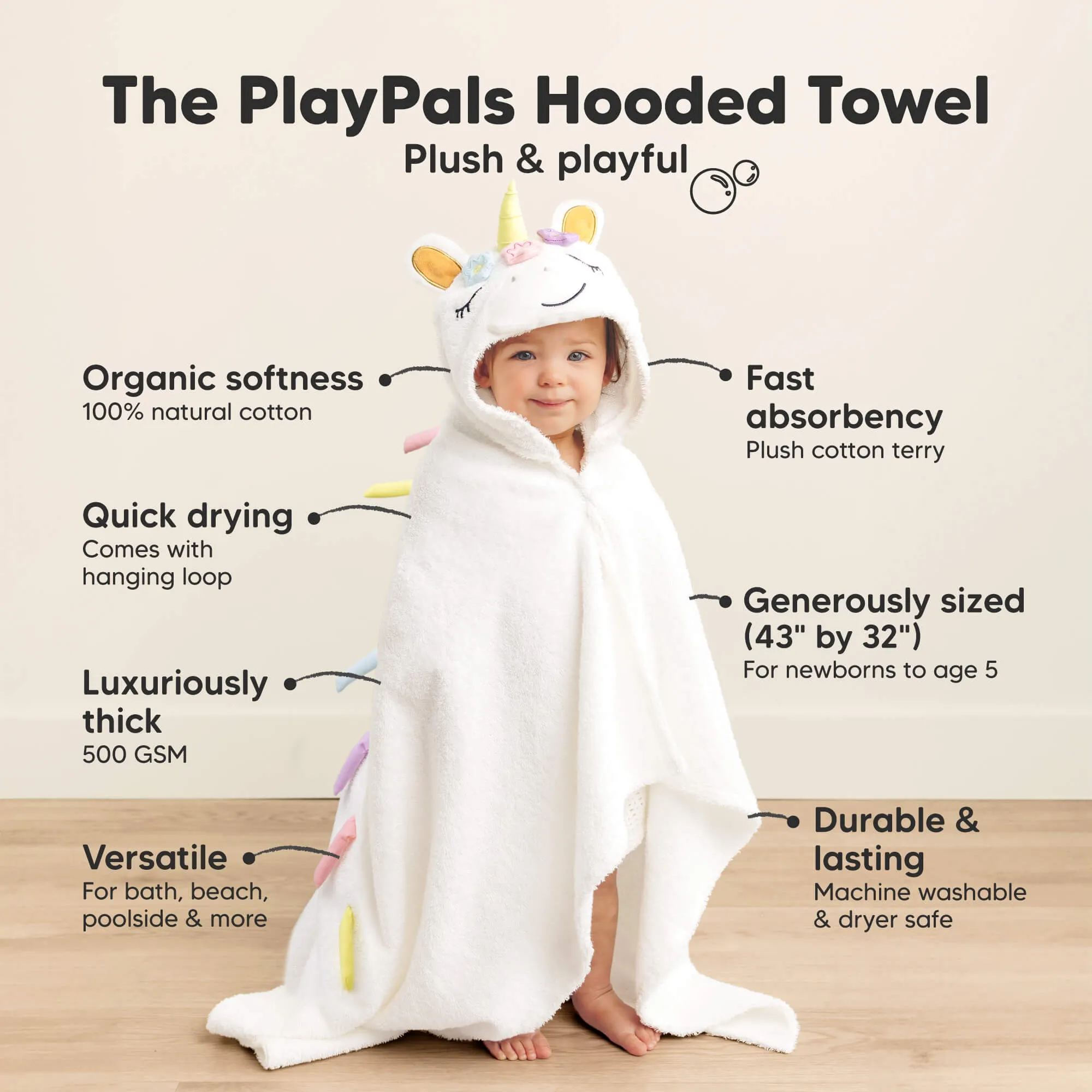 PlayPals Hooded Towel