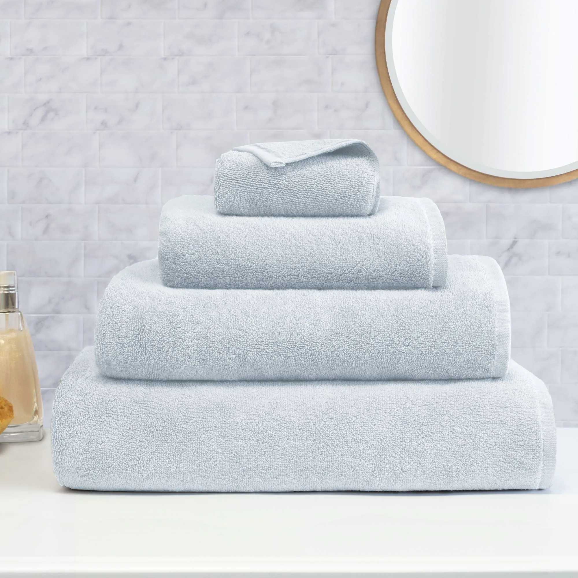 Plush Ice Blue Towel Essentials Bundle (2 Wash   2 Hand   2 Bath Towels)