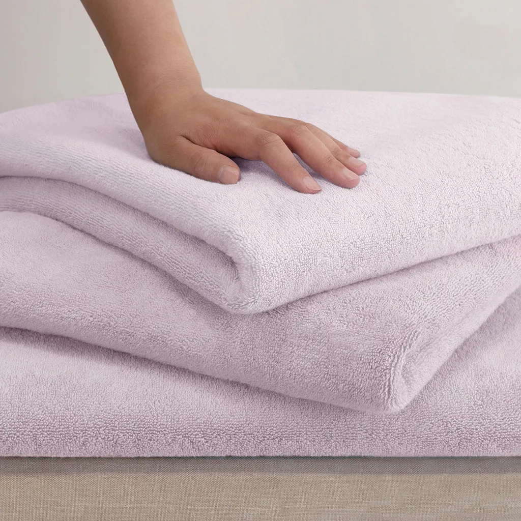 Plush Wisteria Purple Towel Essentials Bundle (2 Wash   2 Hand   2 Bath Towels)