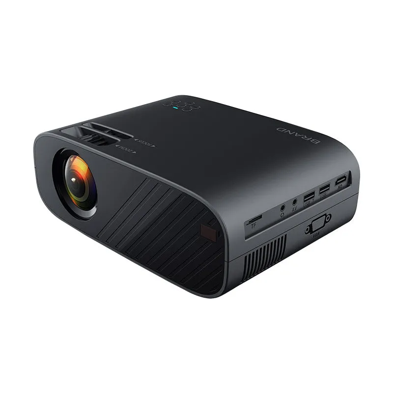 Portable Full HD 1080P Supported Projector, Compatible with Phone, AV, HDMI, VGA, USB, TF