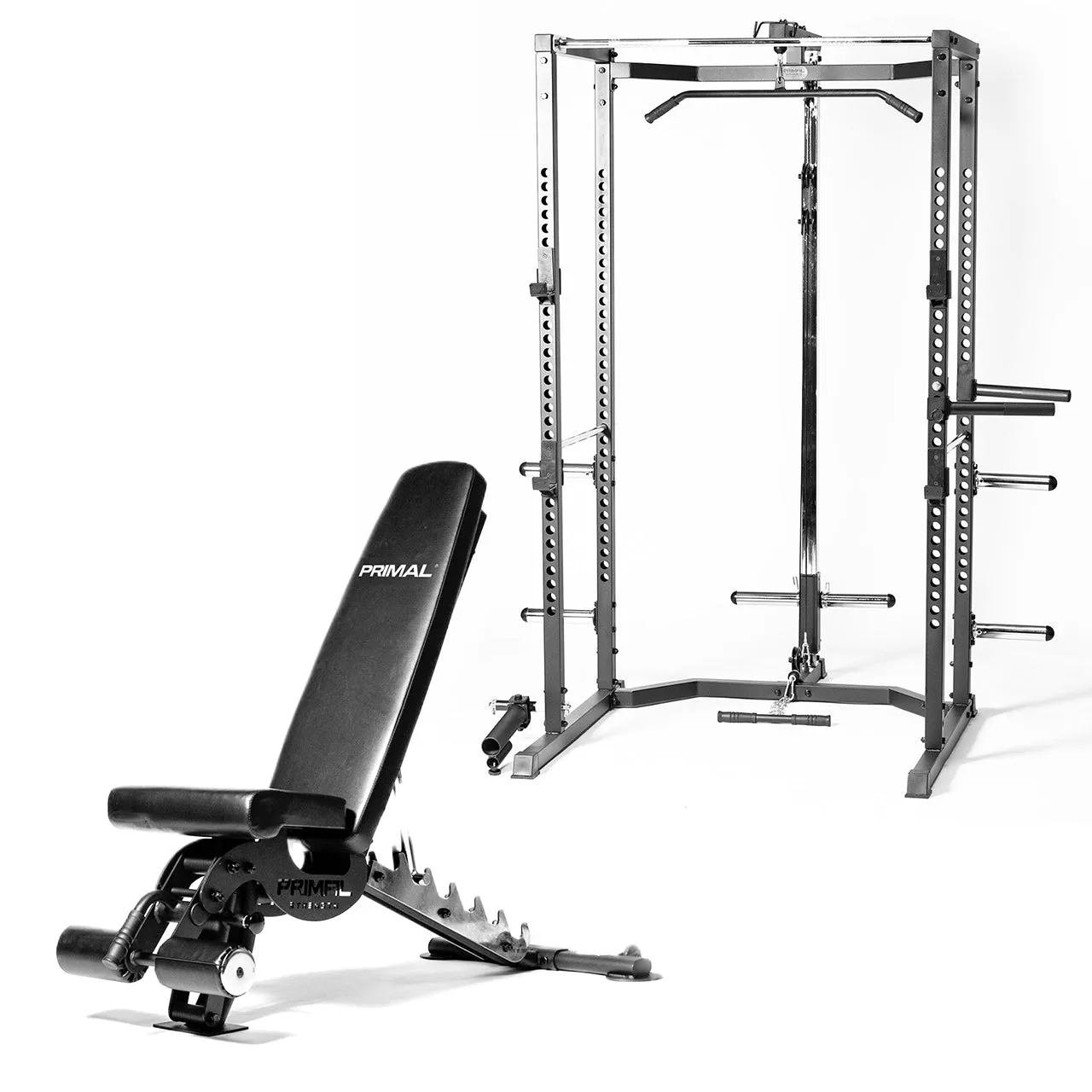 Primal Personal Series Power Rack & Adjustable Gym Bench Package