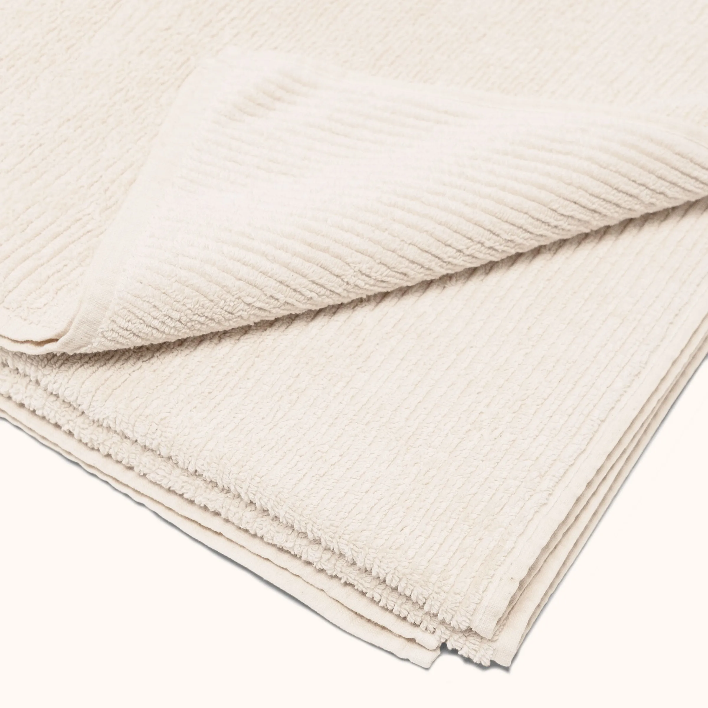 Ribbed Terry - Soft Oat, Hand Towel