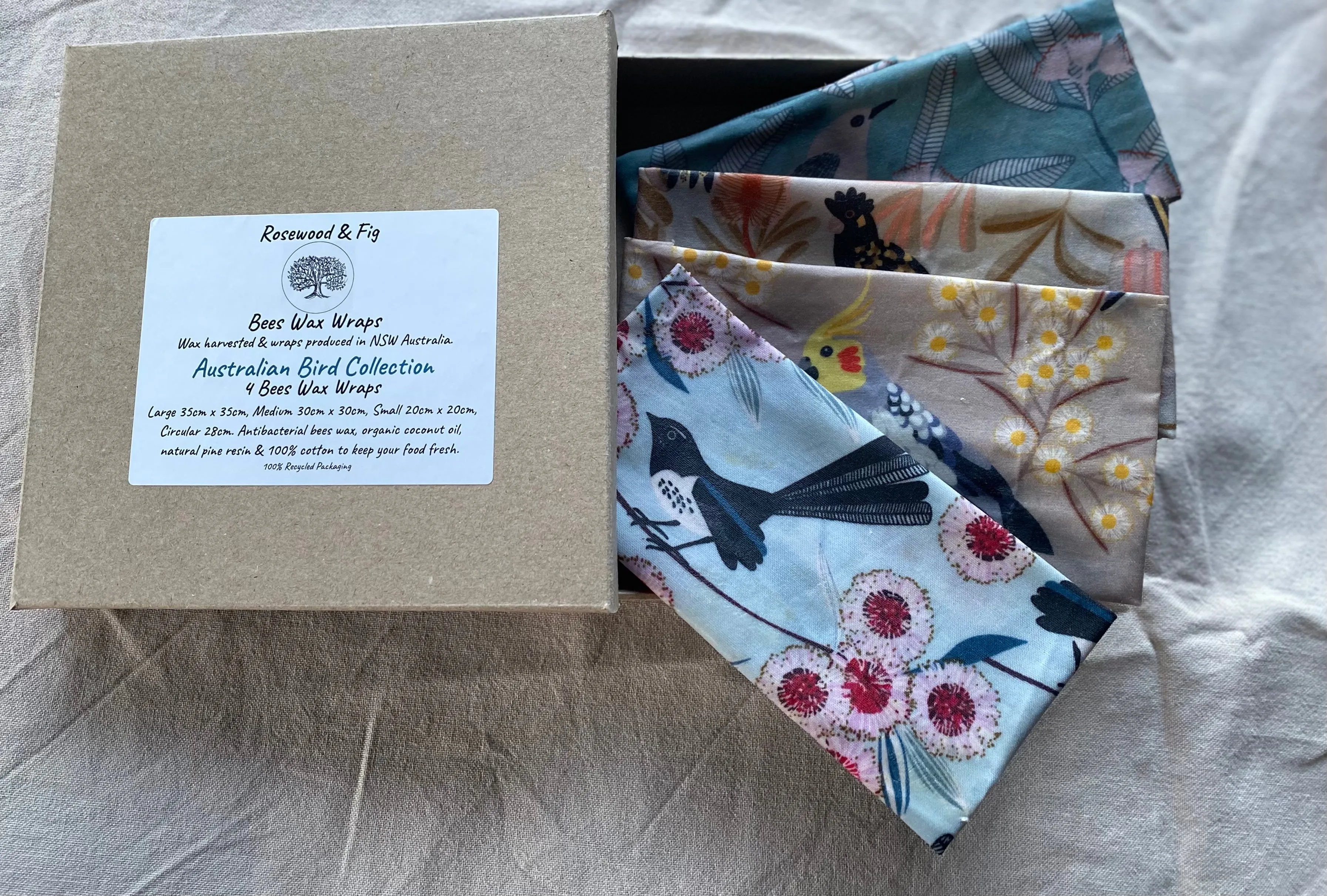 Rosewood & Fig Beeswax Wraps