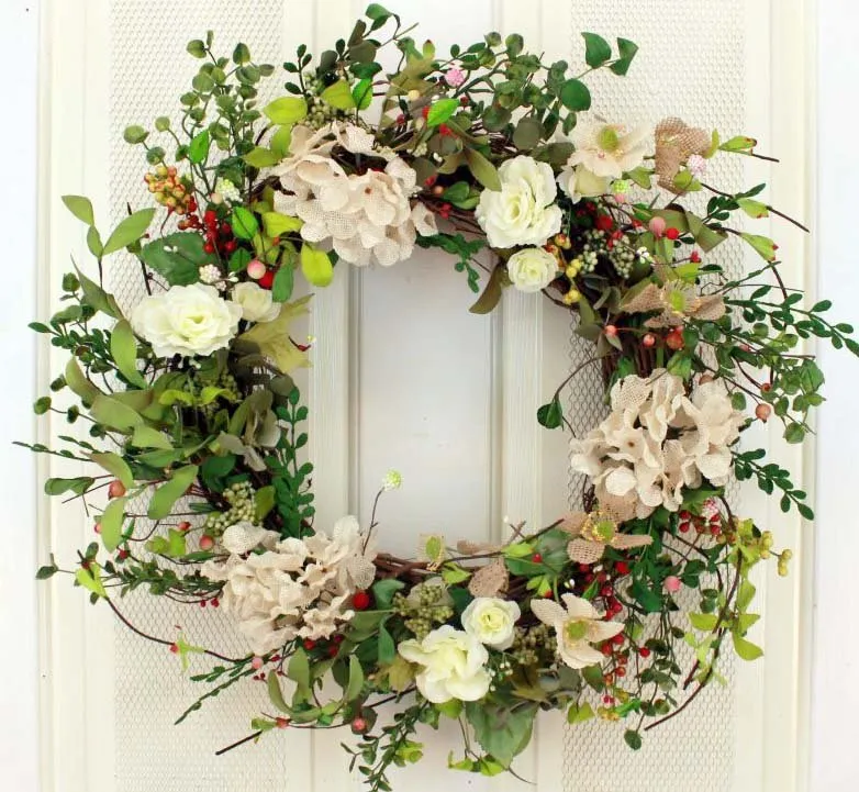 Simplicity of Beige Decorative Front Door Wreath (23 inch)