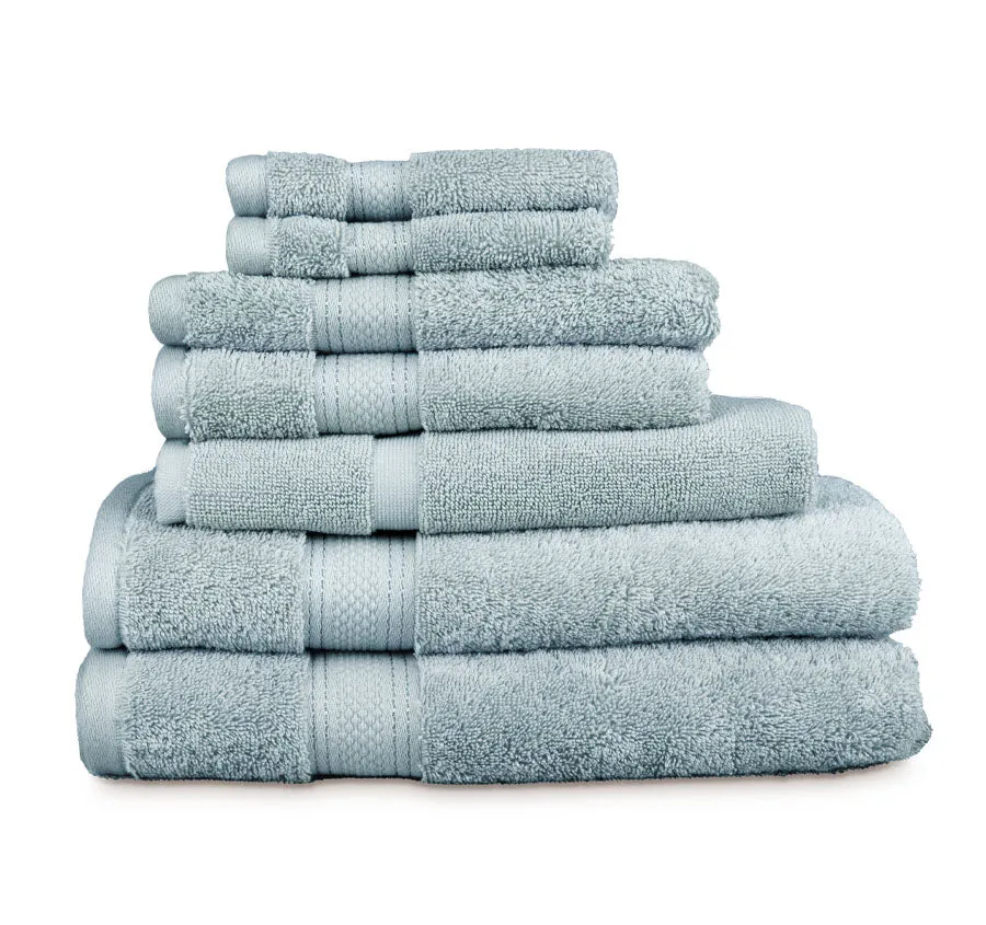 St Regis 7 Piece 600GSM Cotton Towel Set Mist