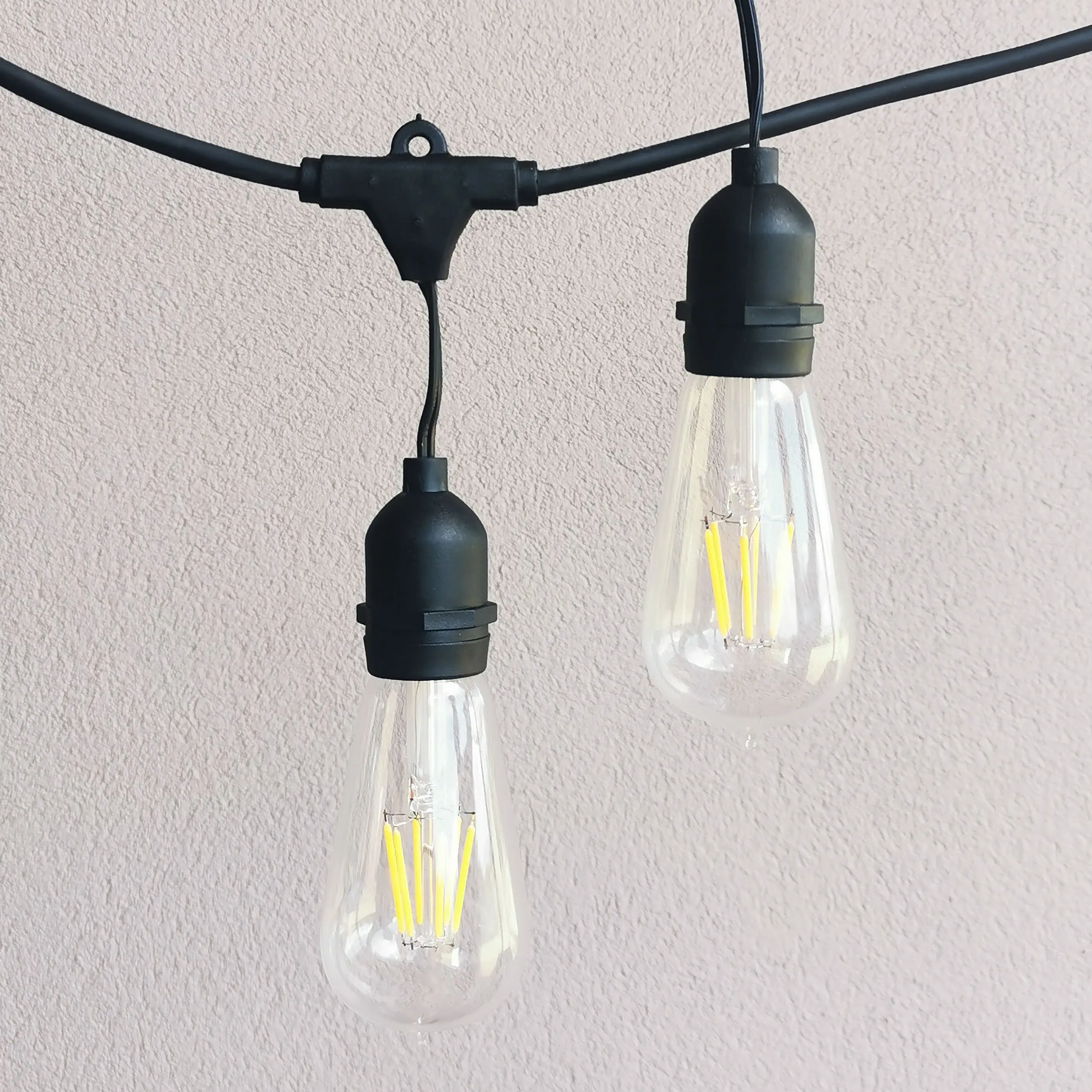 ST58 Clear Bulb | 10m 10 Bulbs | Drop Hang Dimmable Festoon Lights