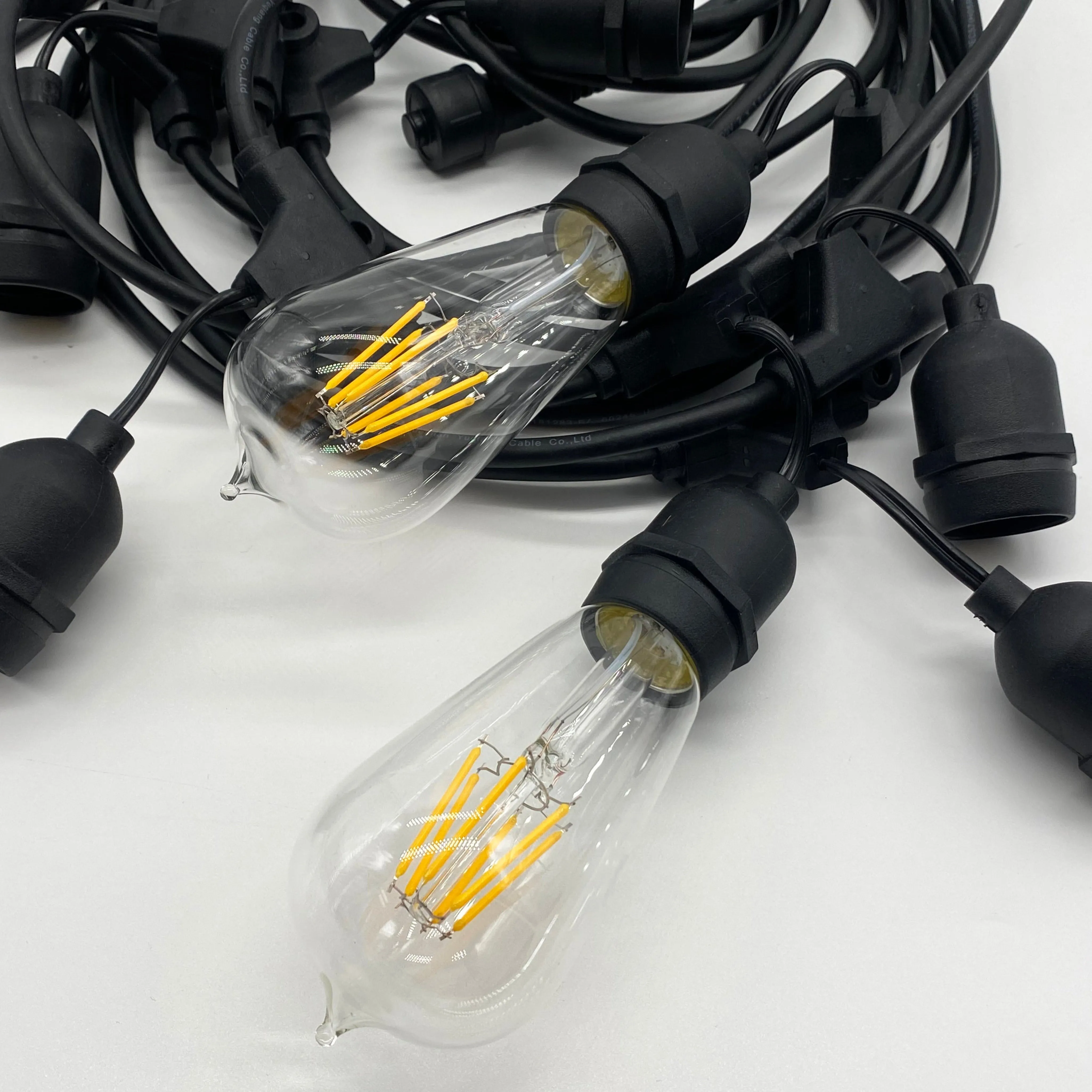 ST58 Clear Bulb | 10m 10 Bulbs | Drop Hang Dimmable Festoon Lights