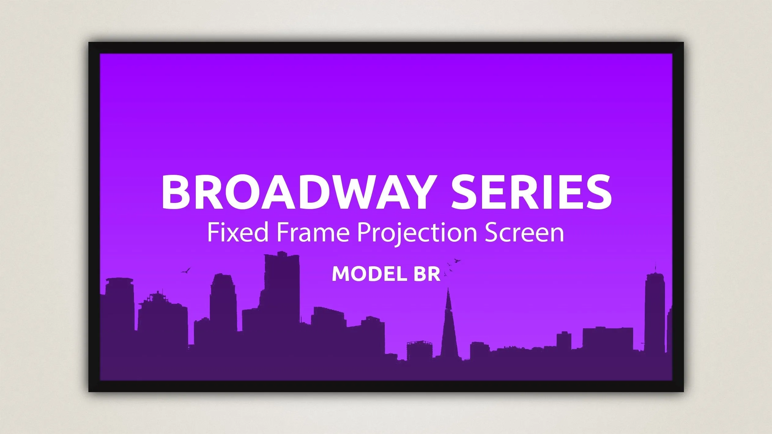 Stevertson Screens Broadway Series Fixed Frame 109" (92.1" x 52.0") HDTV [16:9] BR169109MG