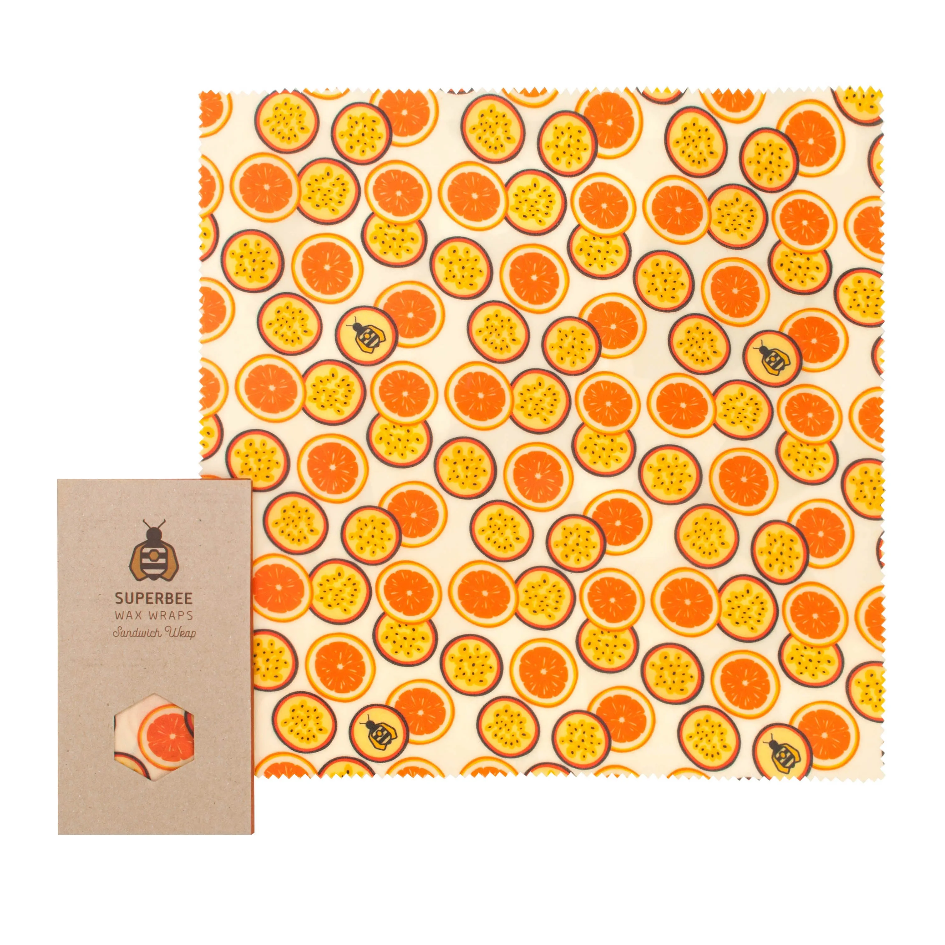 SUPERBEE Beeswax Wrap for Food, 13"x13" sandwich wrap, Bees Wax Wraps, Reusable Bees Wrap Paper for Wrapping Vegetables, Cheese Paper, Bowl Covers and Sandwich Wrapping Paper, Beeswax Food Wraps