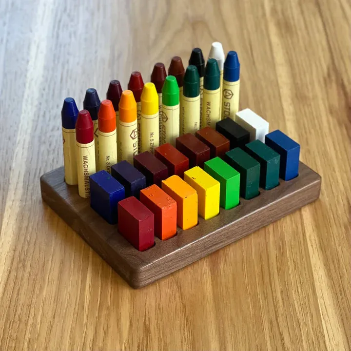 treasures of jennifer - wooden stockmar crayon holders