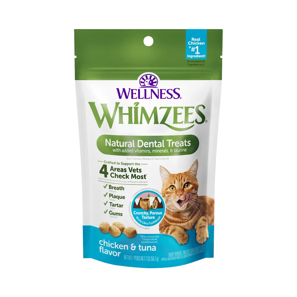 Whimzees Cat Natural Dental Treats Chicken & Tuna 2oz