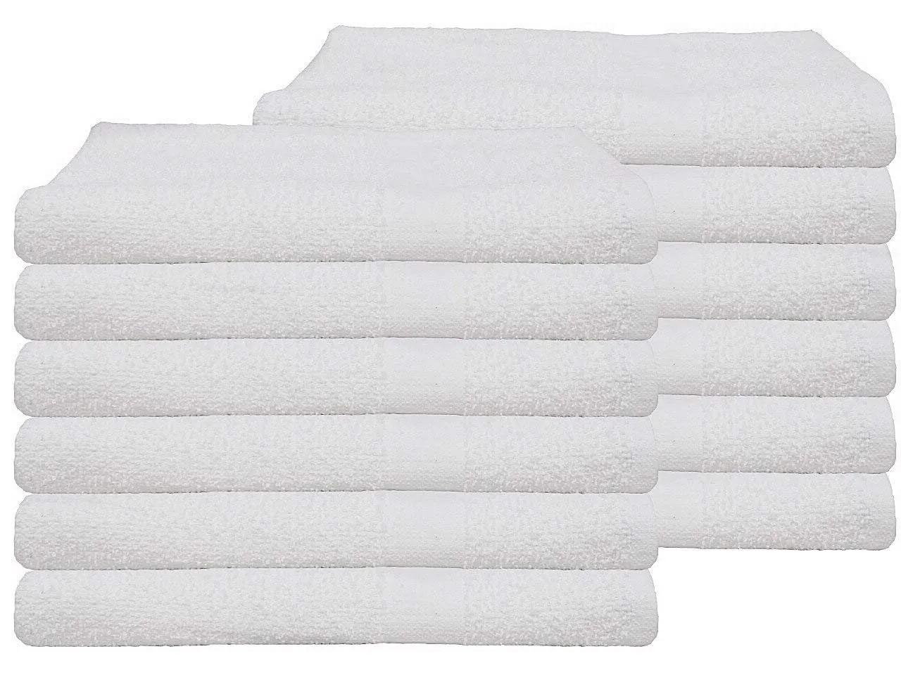 White Thin Bath Towels Bulk Buy 100% Cotton 320 gsm Budget Quality Packs of 12, 60, 72 and 720