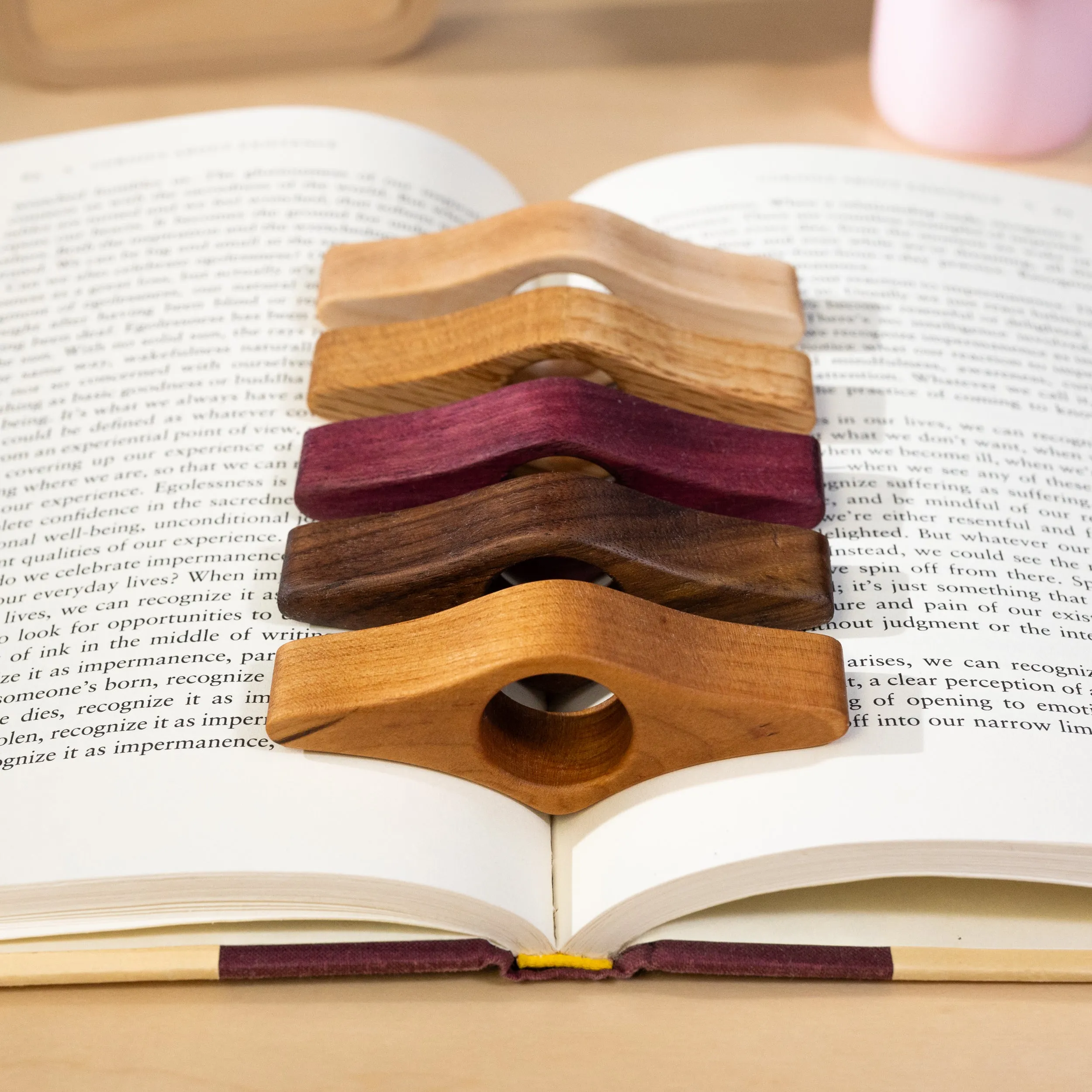 Wooden Thumb Book Page Holders