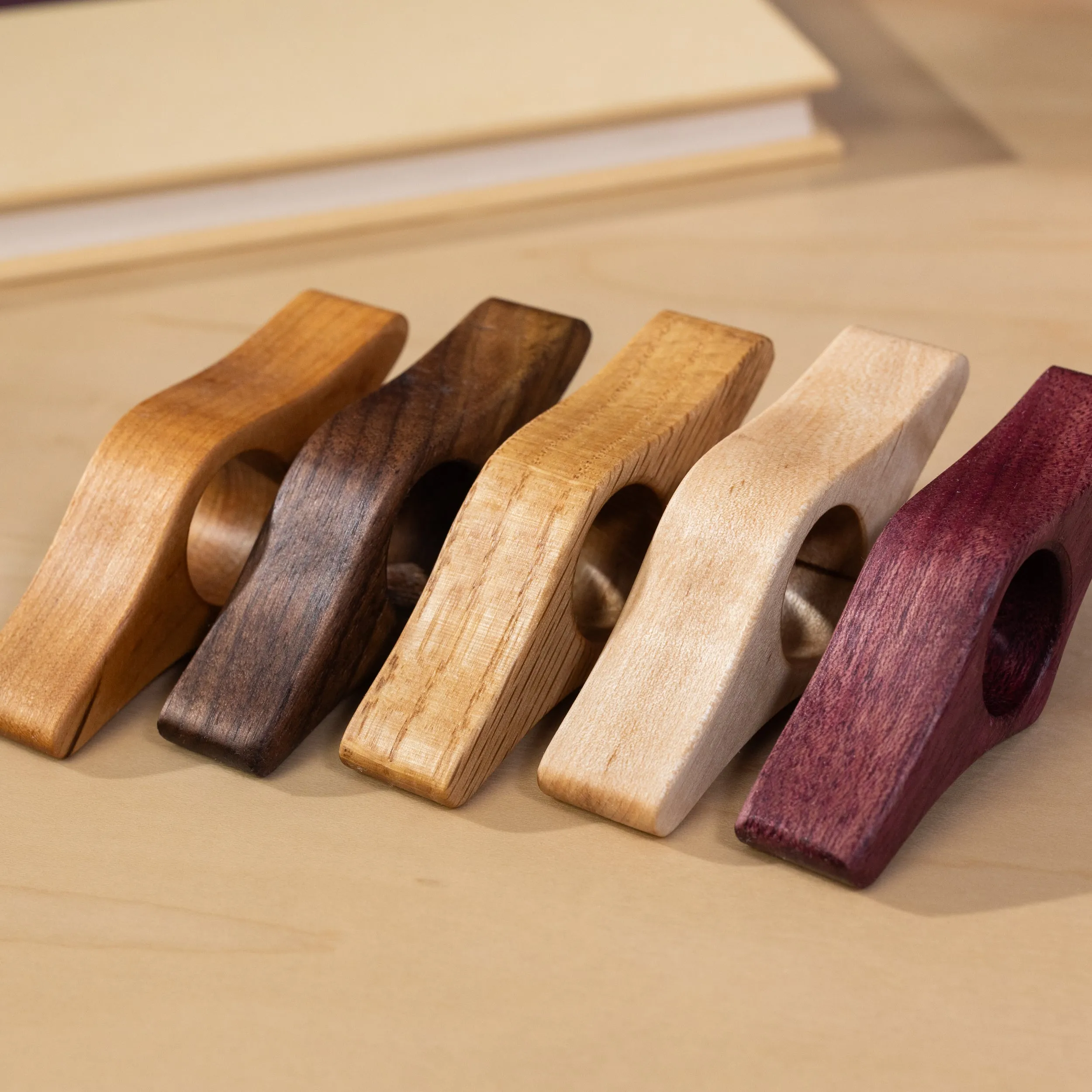 Wooden Thumb Book Page Holders