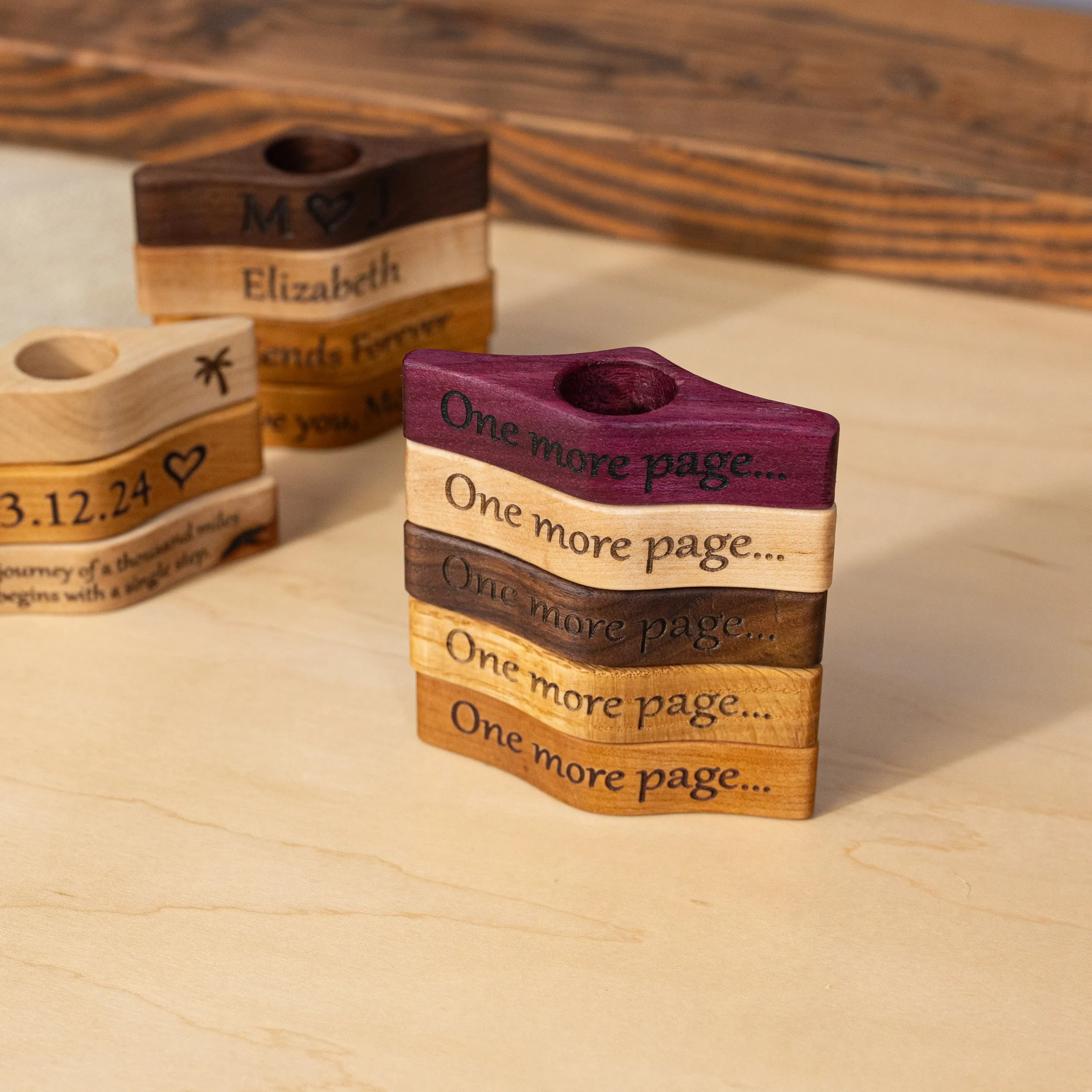 Wooden Thumb Book Page Holders